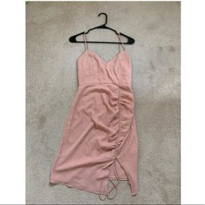 Superdown Revolve Ruched Front Pink Dress Small S